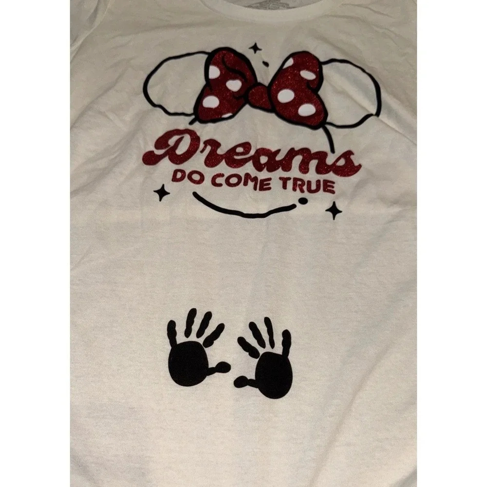 Disney Minnie Mouse‎ Maternity T-shirt Shirred Sz Medium 